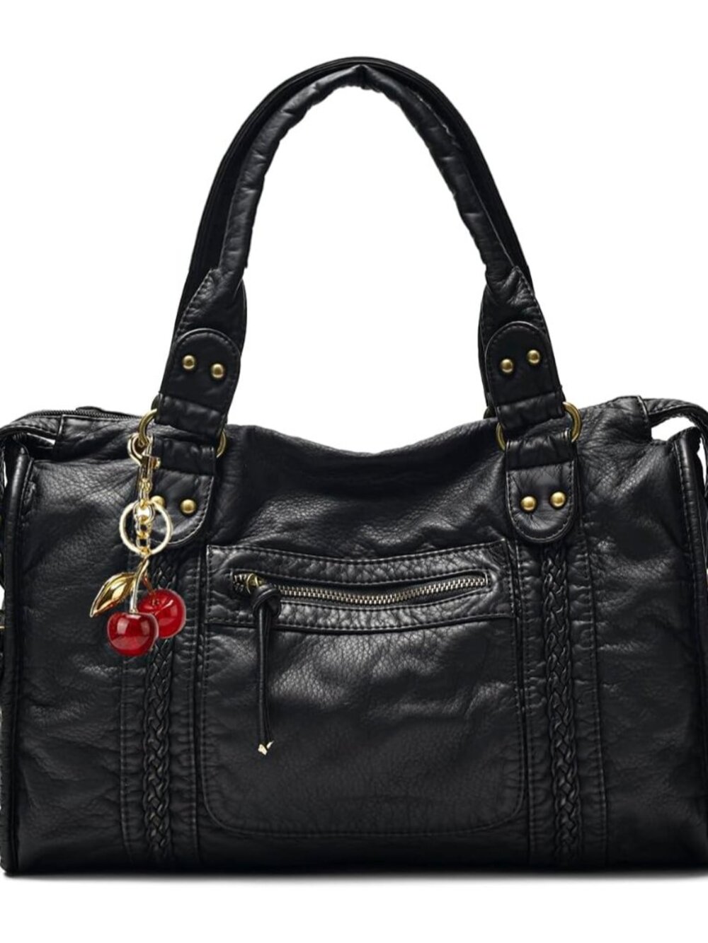 Crossbody Bag for Women,Large Vintage Washed Leather Handbag Purse,Y2K Summer Ho